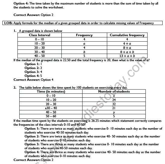 CBSE Class 10 Maths Statistics And Probabilty Worksheet